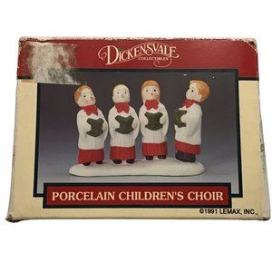 Vtg Lemax Dickensvale Christmas Village Porcelain Figurine Childrens Choir 1991